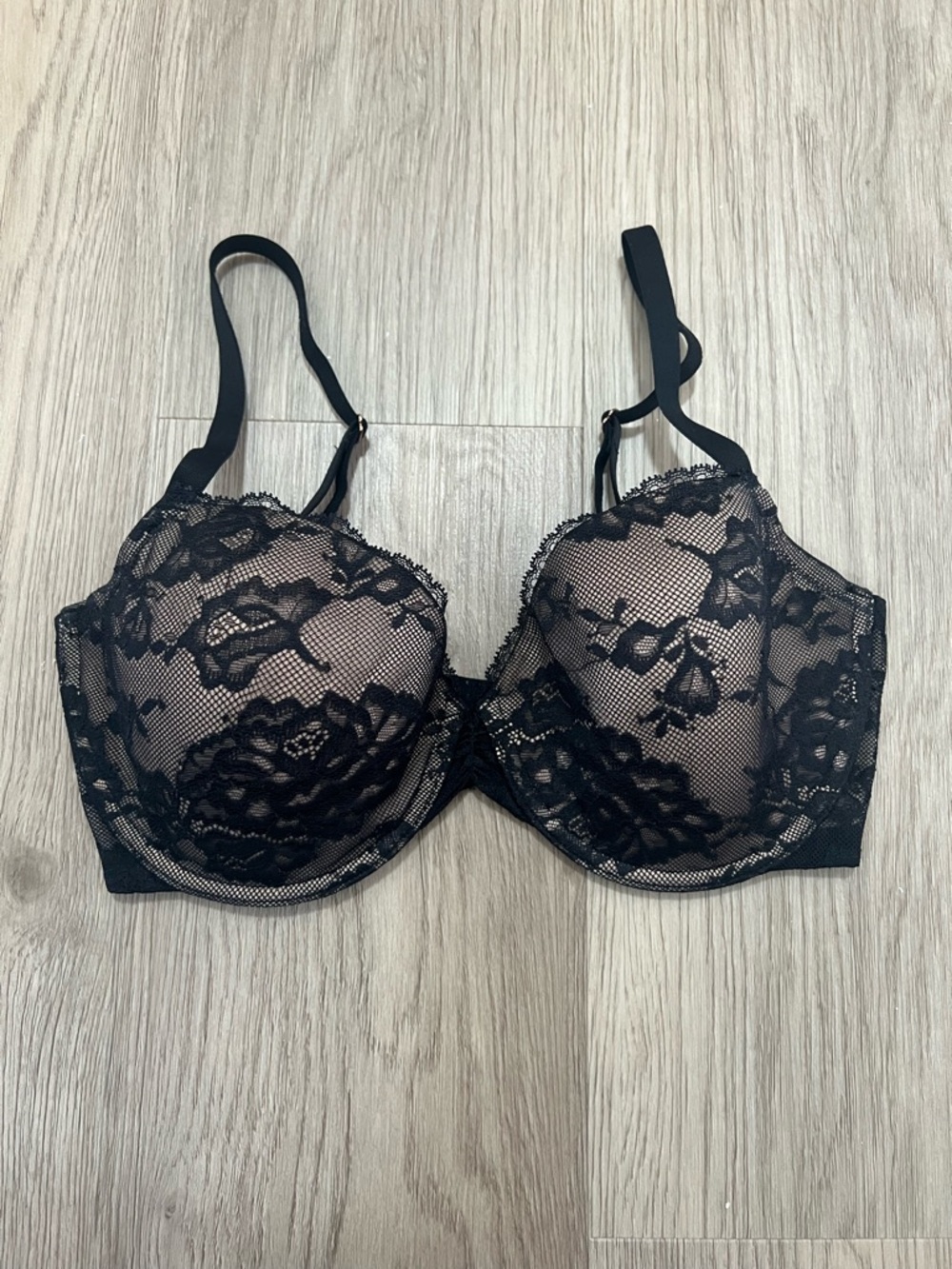 Skarlett Blue Lace Mesh Balconette Bra Black Nude Underwire 32DD